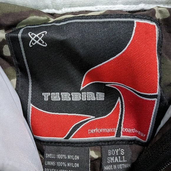 New w/Tags! Turbine Boardwear Boys Small DF Camo Cargo Snow Pants | Free Ship! - Picture 3 of 6